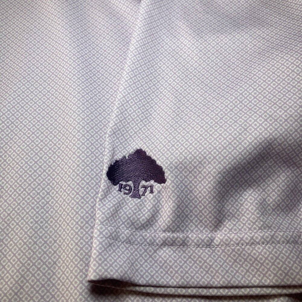 Turtleson Polo Golf Shirt Mens Purple With Geo Design Short Sleeve Men's XL. - Picture 5 of 7